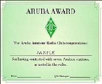 Внешний вид диплома ARUBA AWARD
