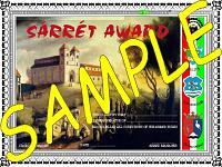 Внешний вид диплома SARRET AWARD