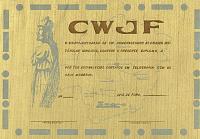Внешний вид диплома CWJF (CW JUIZ de FORA)