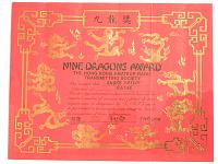 Внешний вид диплома NINE DRAGONS AWARD