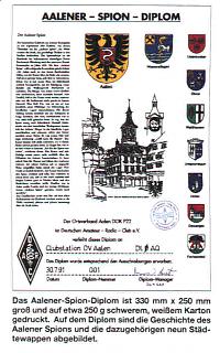 Внешний вид диплома AALENER SPION DIPLOM