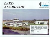 Внешний вид диплома AFZ (AMATEURFUNKZENTRUM DIPLOM)