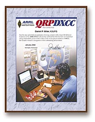 Внешний вид диплома QRP DXCC