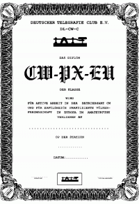 Внешний вид диплома CW-PX-EU (CW PRAEFIXE EUROPAS DIPLOM)