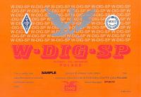 Внешний вид диплома W - DIG – SP AWARD (WORKED DIG POLAND)