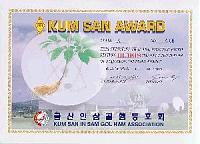 Фотография диплома GEUMSAN AWARD