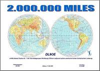 Внешний вид диплома 2 000 000 MILES AWARD