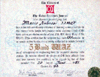 Внешний вид диплома 5BWAZ (5 BAND WAZ)