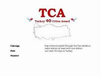 Внешний вид диплома TCA (TURKEY 40 CITIES AWARD)