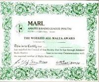 Внешний вид диплома ALL MALTA AWARD