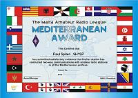 Внешний вид диплома MEDITERRANEAN AWARD