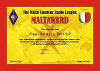Внешний вид диплома MALTAWARD