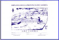 Внешний вид диплома DIPLOMA DELLA PROVINCIA DI CASERTA (CASERTA'S PROVINCE AWARD)
