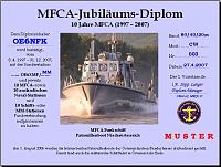 Внешний вид диплома MFCA JUBILEUMS DIPLOM