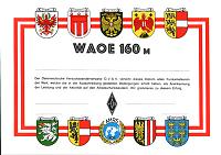 Внешний вид диплома WAOE 160m WORKED ALL AUSTRIA