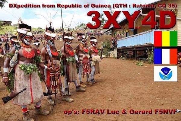 Гвинея 3XY4D Логотип QSL
