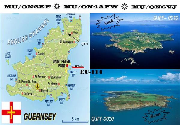 Остров Гернси MU/ON6EF MU/ON4AFW MU/ON6VJ Радиолюбители DX экспедиция QSL
