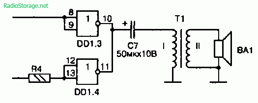 Схема радиоприемника прямого усиления на логической микросхеме К176ЛЕ5