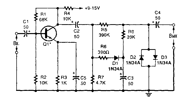 Схема усилителя на одном транзисторе