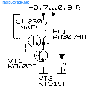 Низковольтный преобразователь напряжения с генератором на аналоге инжекционно-полевого транзистора
