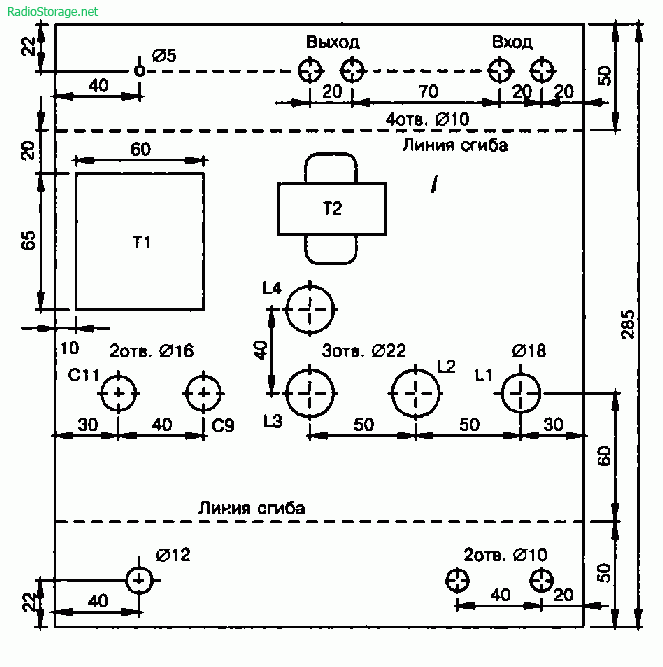 Схема лампового УНЧ на 10 Вт (6Ж3П, 6Н1П, 6П14П)