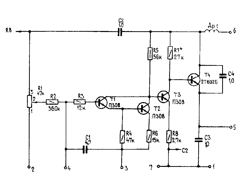 Осциллограф С1-71, схема