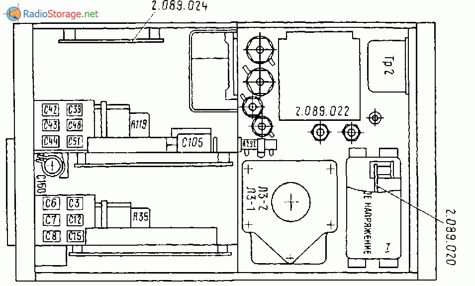 Осциллограф С1-55, схема