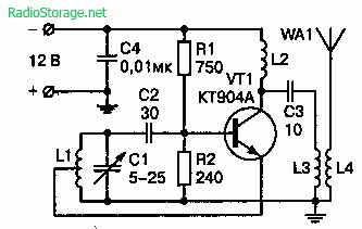 Мощный генератор радио помех на транзисторе КТ904