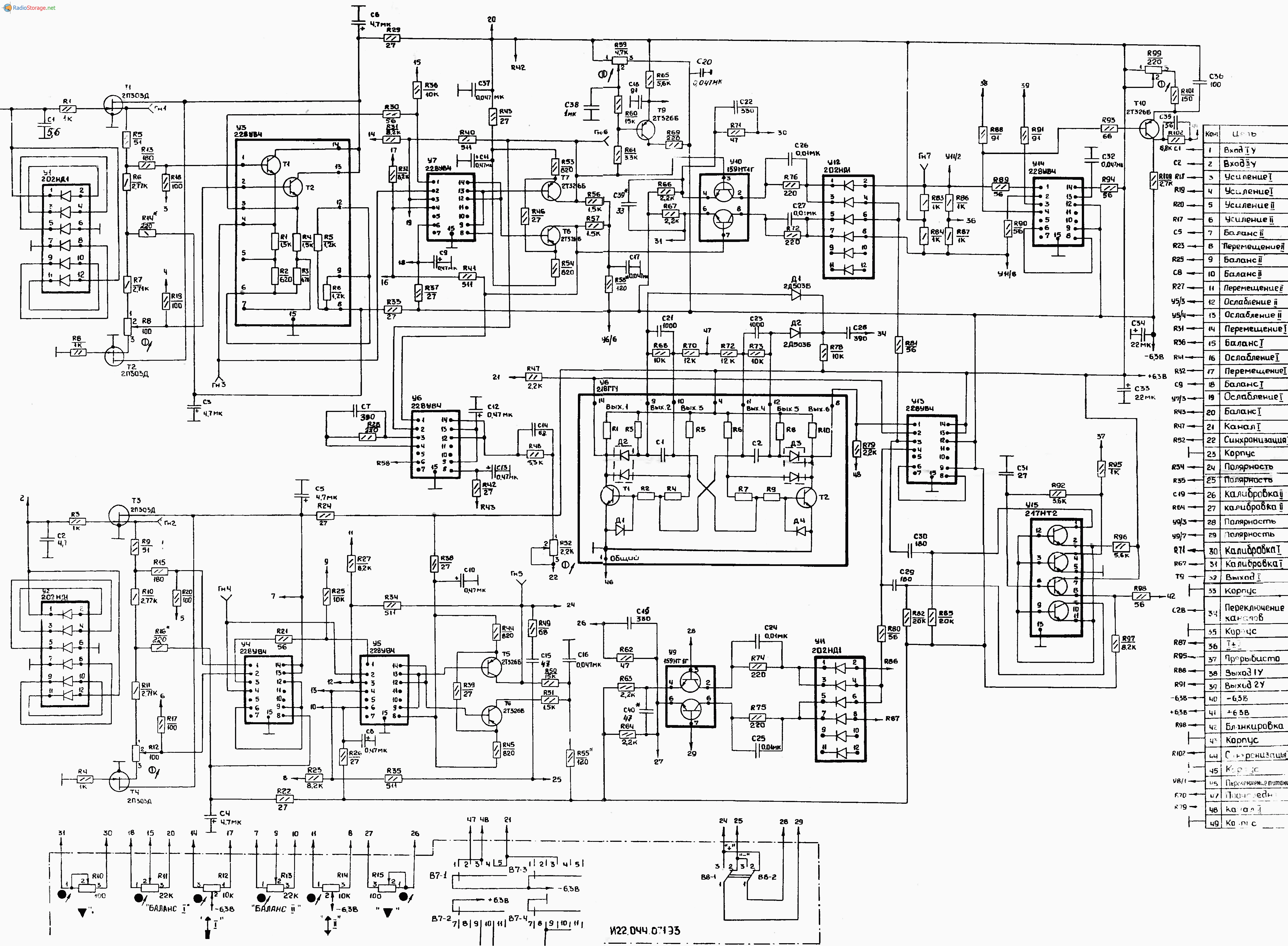 Осциллограф С1-77, схема