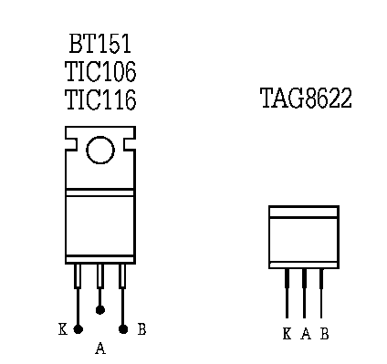 Простой тиристорный регулятор яркости освещения, схема