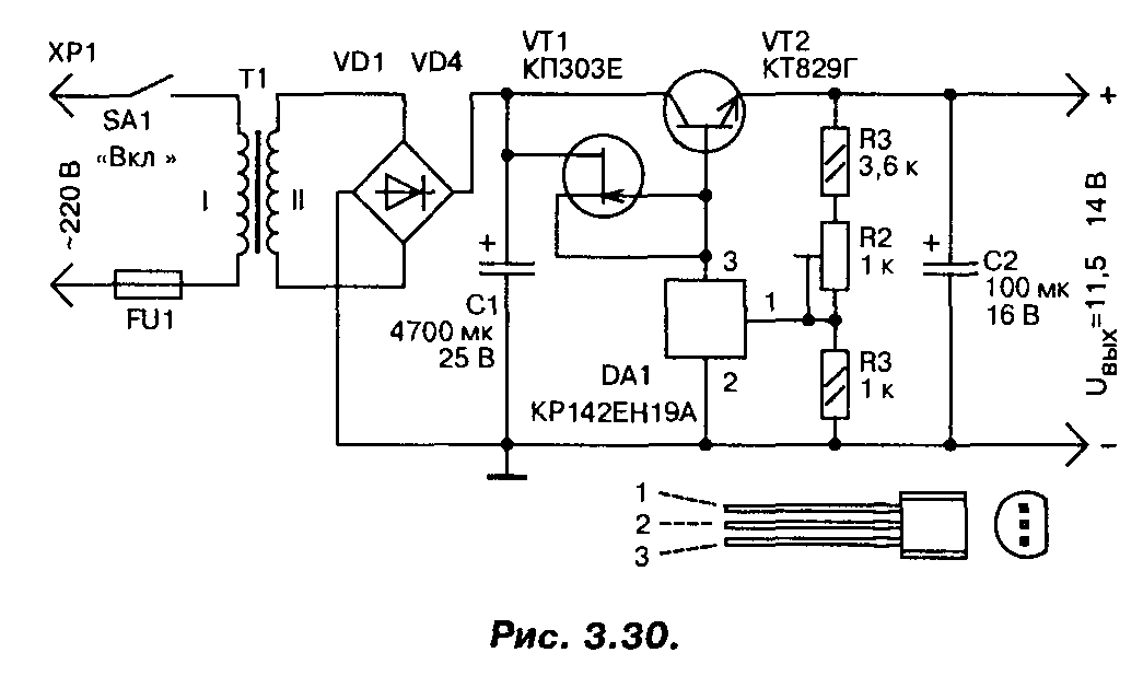 Стабилизатор Напряжения На Мощном Полевом Транзисторе 13В (IRLR2905)