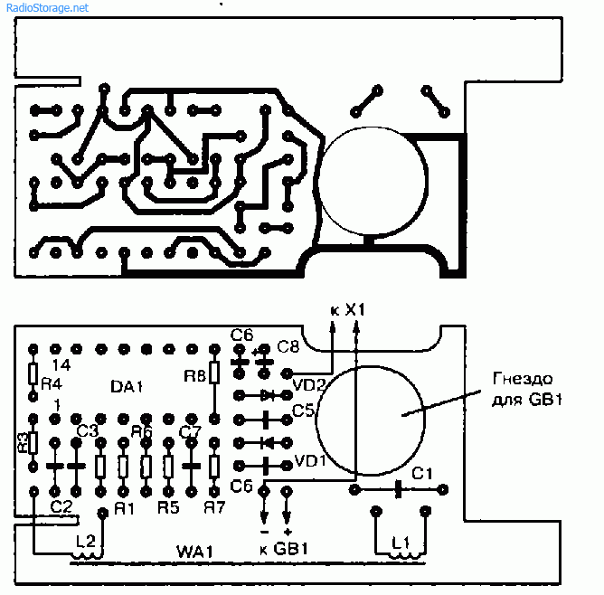 Схема простого радиоприемника на микросхеме К157УД2