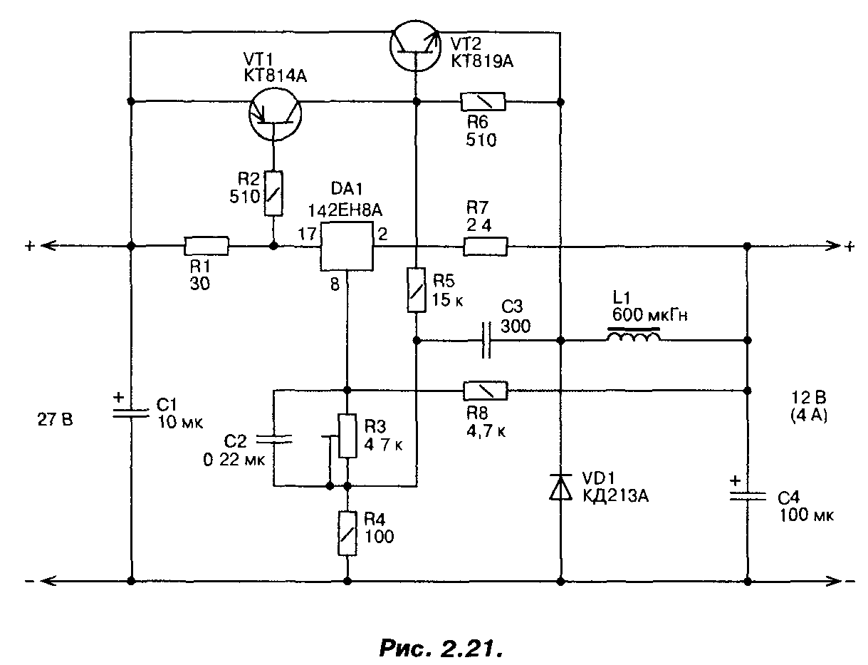 LM317T, Стабилизатор напряжения регулируемый, Uвых=1.2В…37В, 1.5А, [TO-220SG]