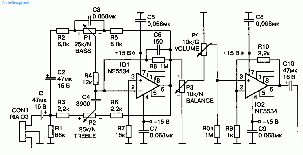 Схема УМЗЧ 2x150 Вт на микросхеме STK4048 XI
