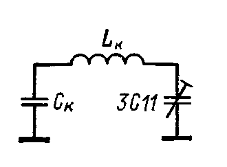 Эквивалентная схема коллекторной цепи транзистора 3Т3