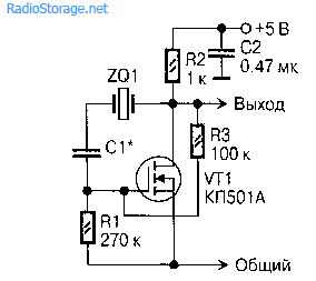 Схемы генераторов с использованием транзисторов КП501