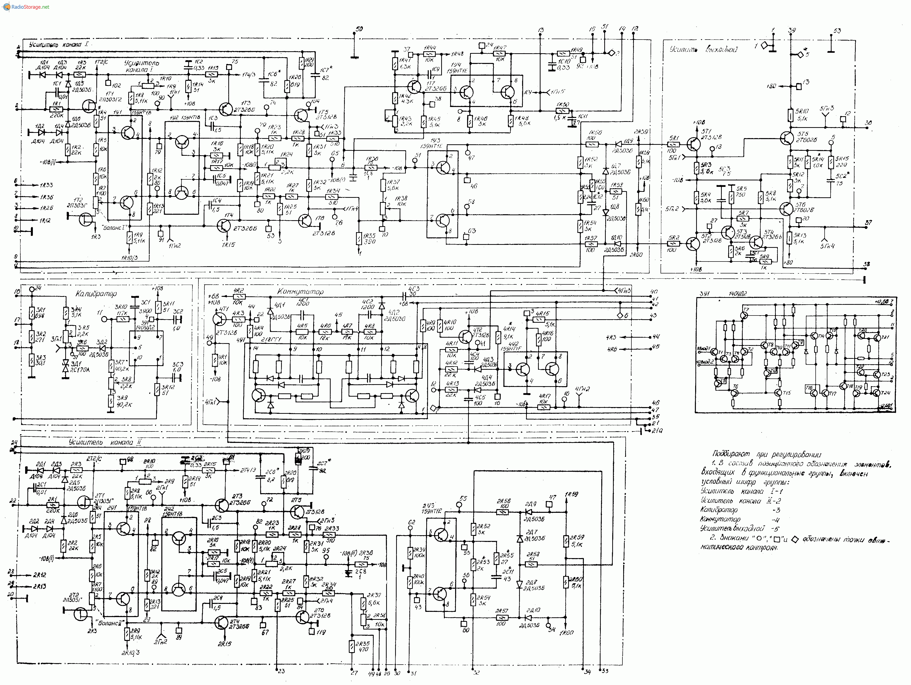 Осциллограф С1-83, схема