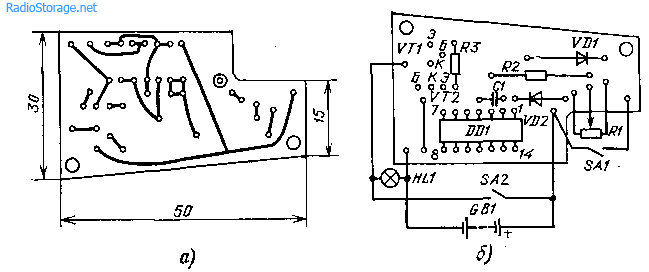 Схемы регуляторов яркости электрического карманного фонаря
