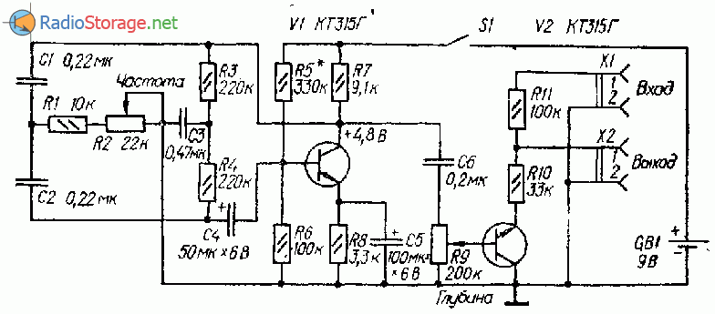 Схемы дисторшн приставок к электрогитаре на ОУ и транзисторах