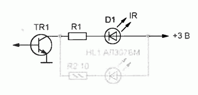 Светодиодный индикатор работы пульта дистанционного управления, схема