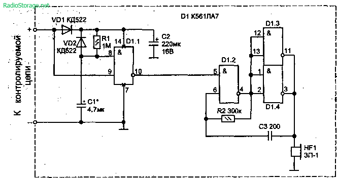 Схемы сигнализаторов наличия напряжения 5В и 220В